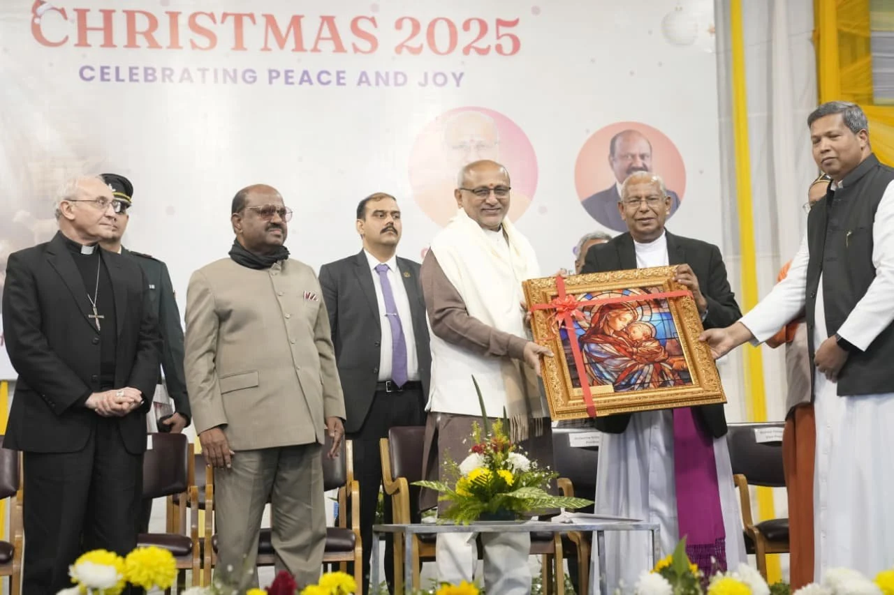 Vice-President Shri C. P. Radhakrishnan participates in Christmas celebration organised by the Catholic Bishops’ Conference of India