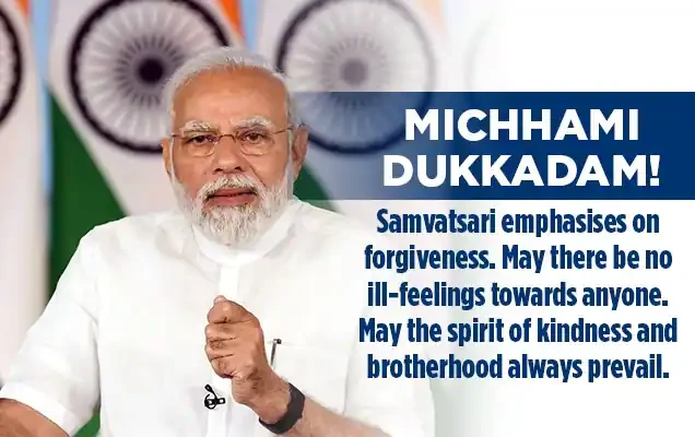 PM extends greetings on Samvatsari calling for Forgiveness, Compassion, and Humility