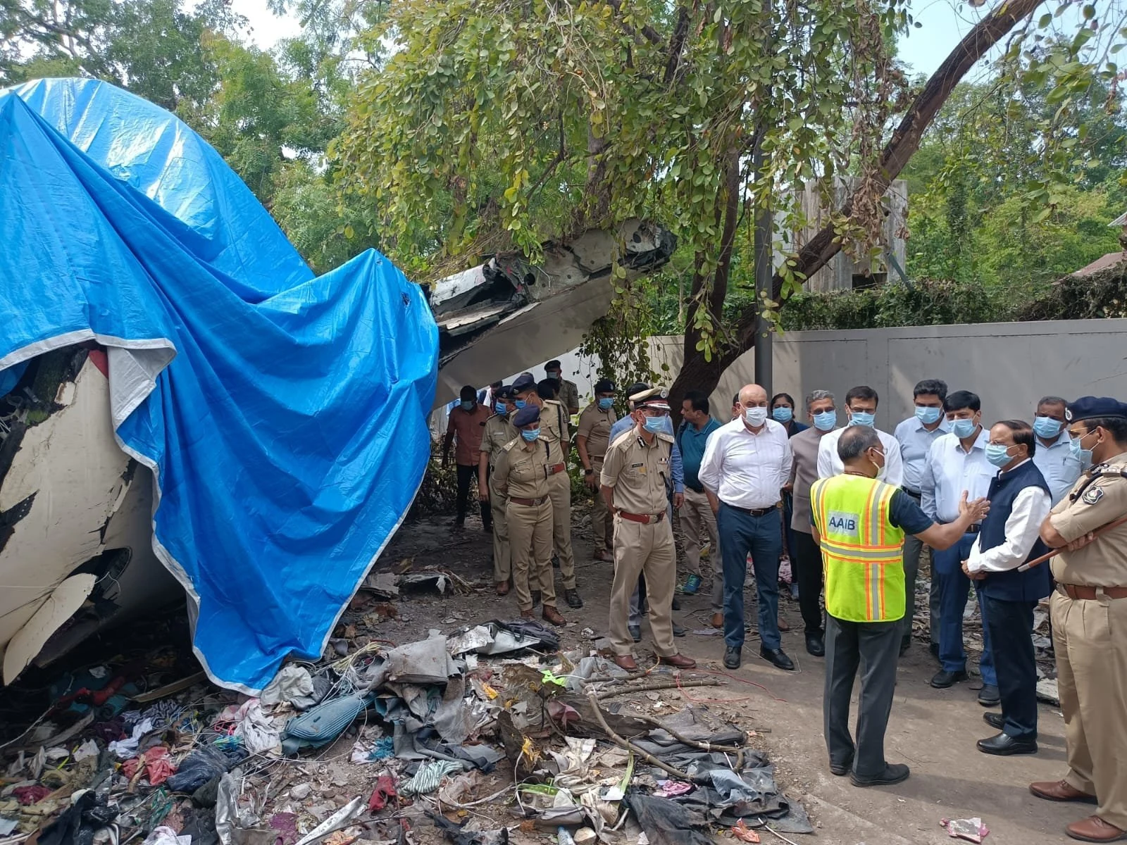 Principal Secretary to the Prime Minister, Dr P K Mishra reviews Relief & Rescue Operations at Ahmedabad Plane Crash Site