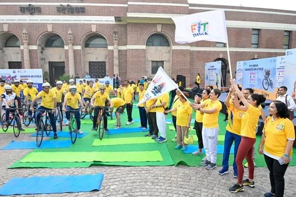 CBIC celebrates ‘Sundays on Cycle’ – A fitness and GST awareness initiative in run up to completion of 8 years of GST