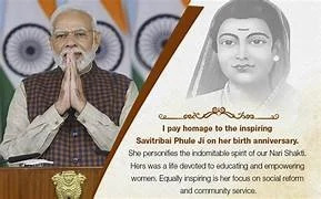 Prime Minister pays tribute to Savitribai Phule Ji on her birth anniversary