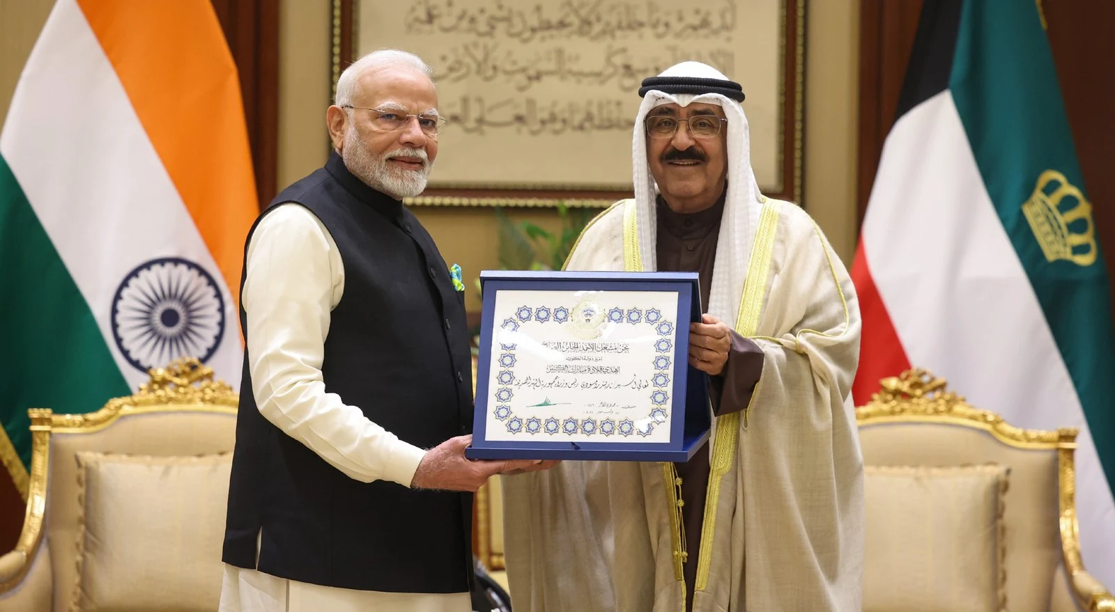 Prime Minister conferred with the highest national award of Kuwait